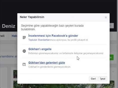 Facebook sahte profil kapattırma